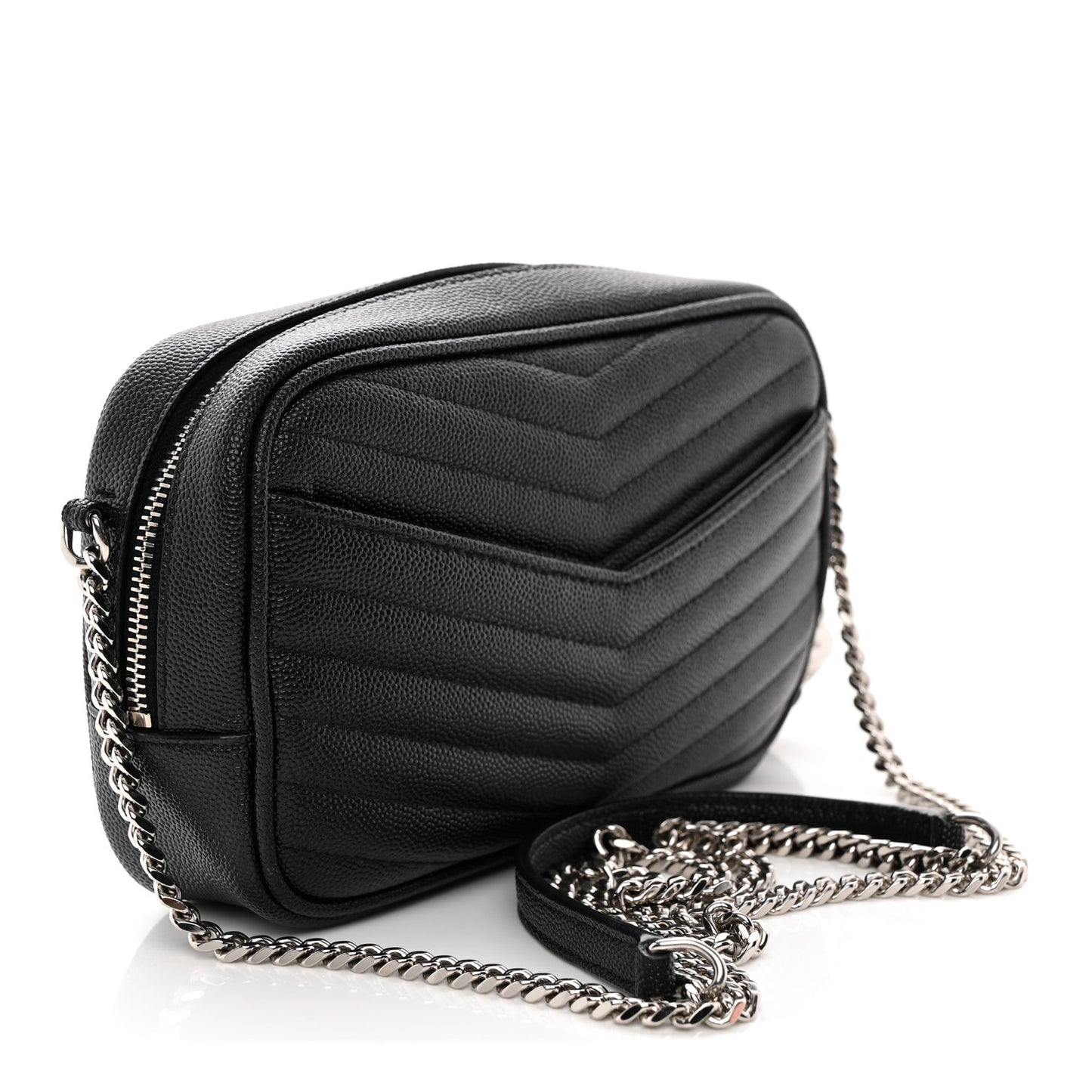 Grain De Poudre Matelasse Monogram Mini Lou Camera Bag Black