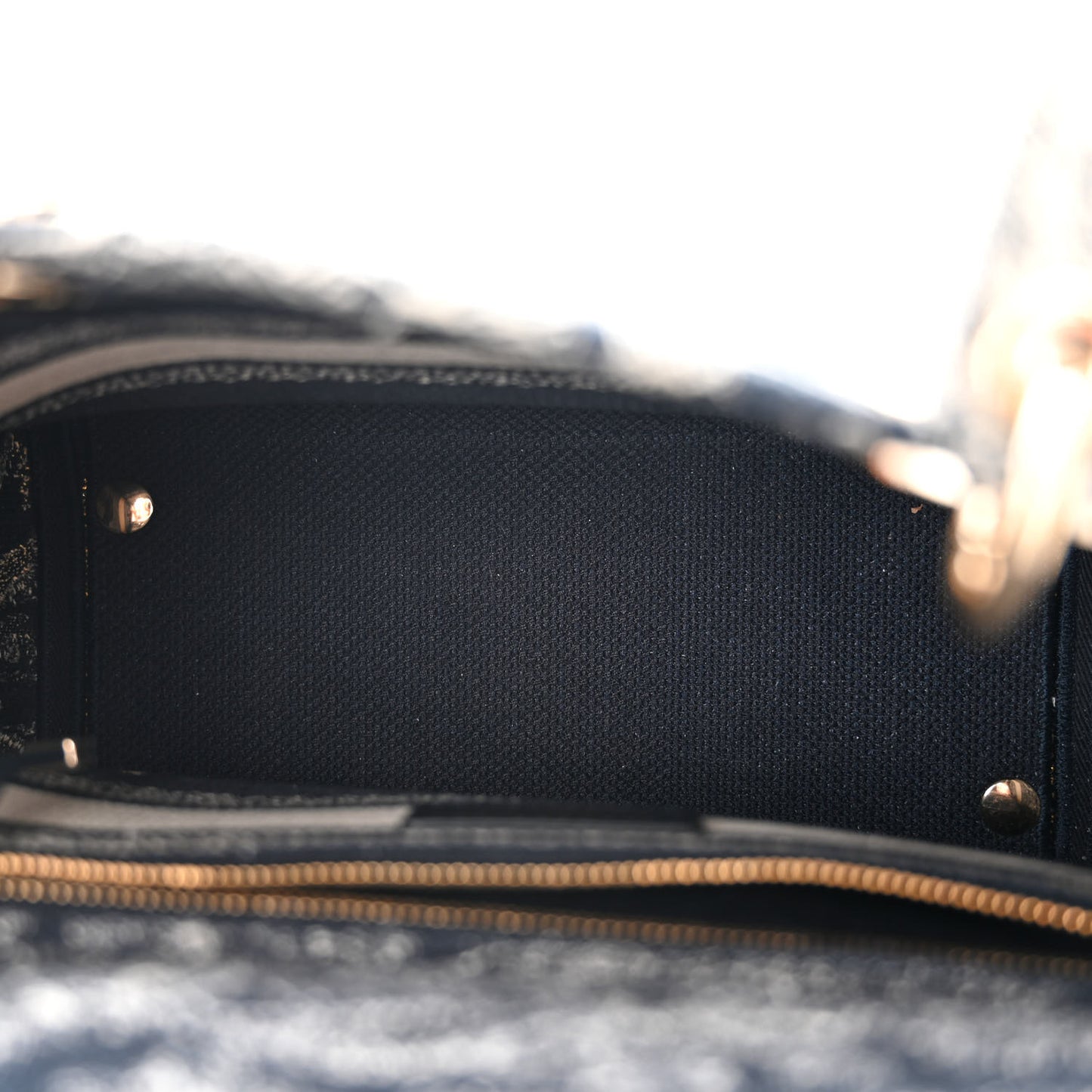 Canvas Toile De Jouy Reverse Embroidered Medium Lady D-Lite Navy