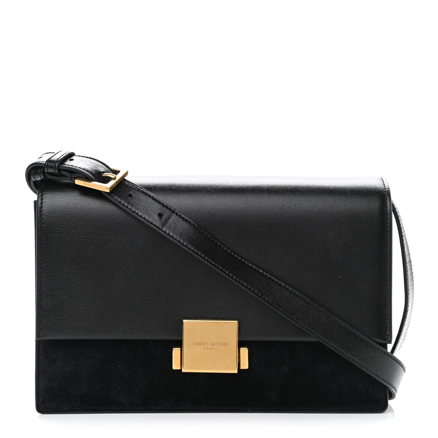 Smooth Calfskin Suede Medium Bellechasse Black