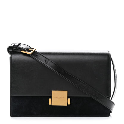 Saint Laurent Smooth Calfskin Suede Medium Bellechasse Black 1 of 10