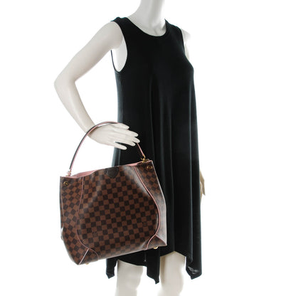 Louis Vuitton Damier Ebene Caissa Hobo Rose Ballerine 2 of 7