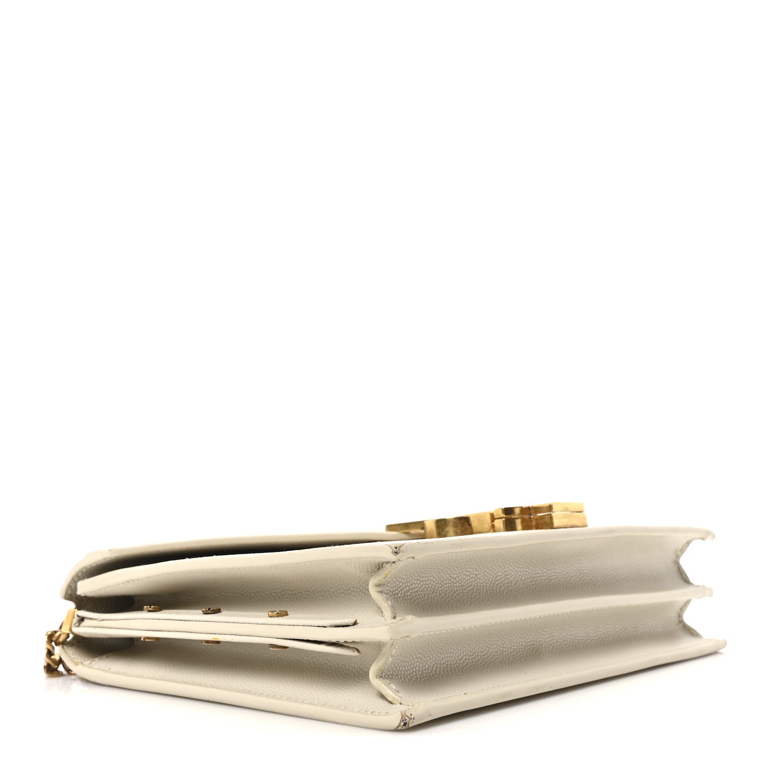 Saint Laurent Grain De Poudre Monogram Cassandra Clasp Bag Crema Soft 4 of 10