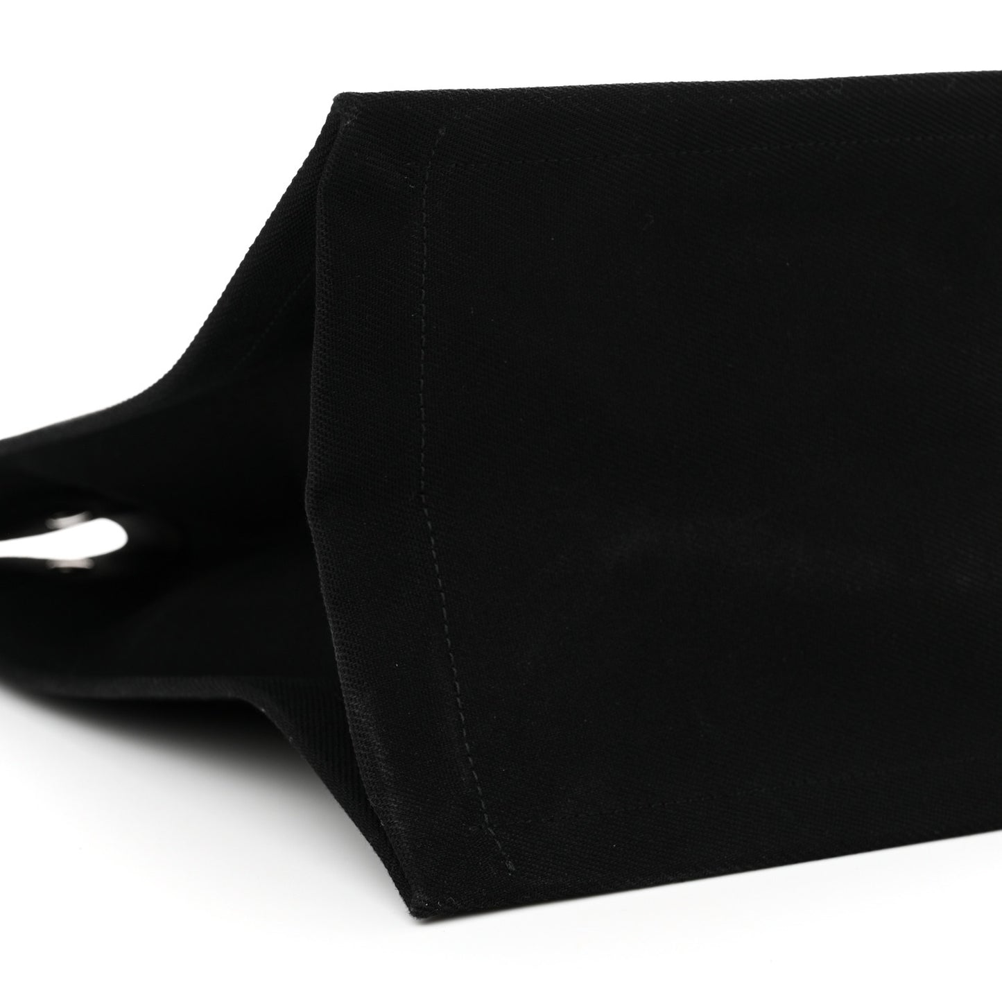 Linen Calfskin Rive Gauche Tote Black