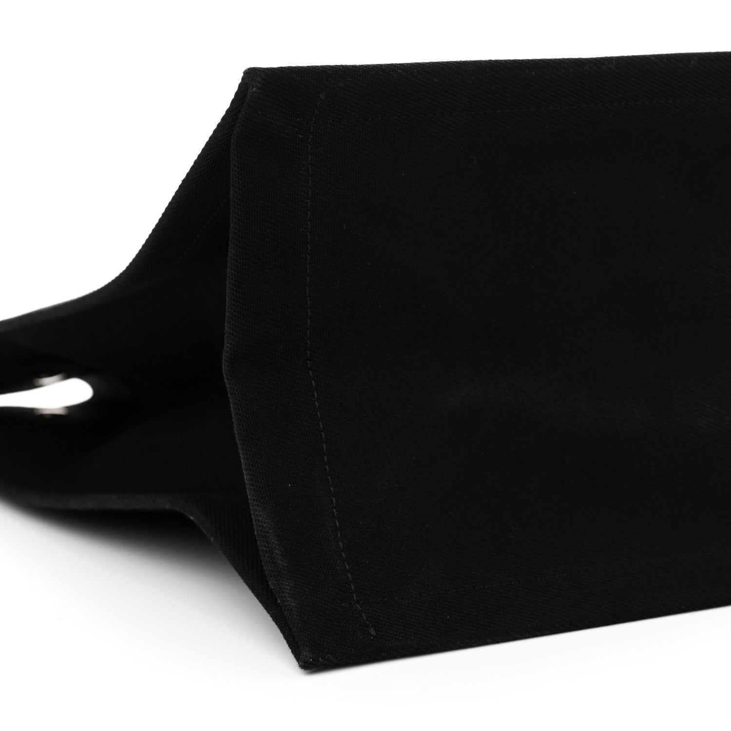 Saint Laurent Linen Calfskin Rive Gauche Tote Black 9 of 10