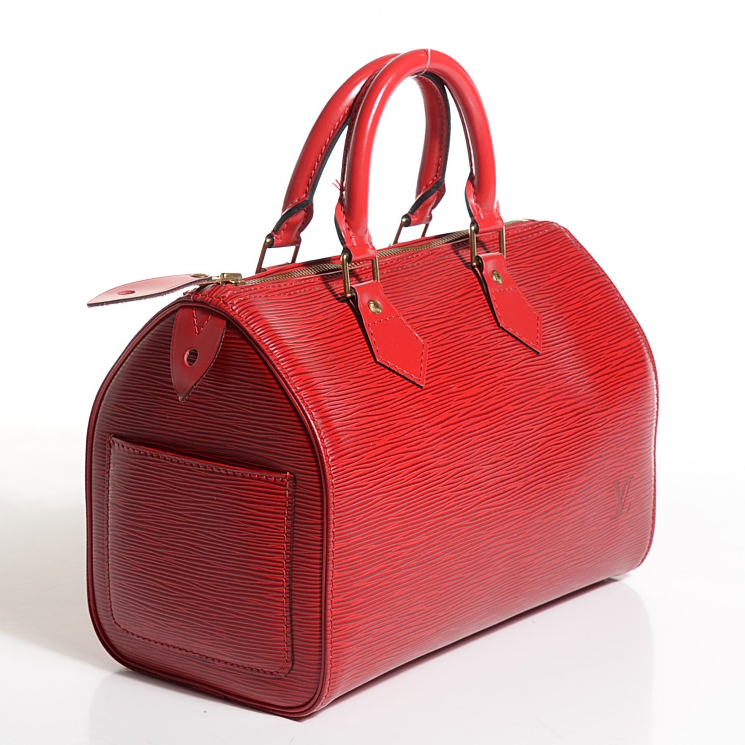 Louis Vuitton Epi Speedy 25 Castillan Red 3 of 7