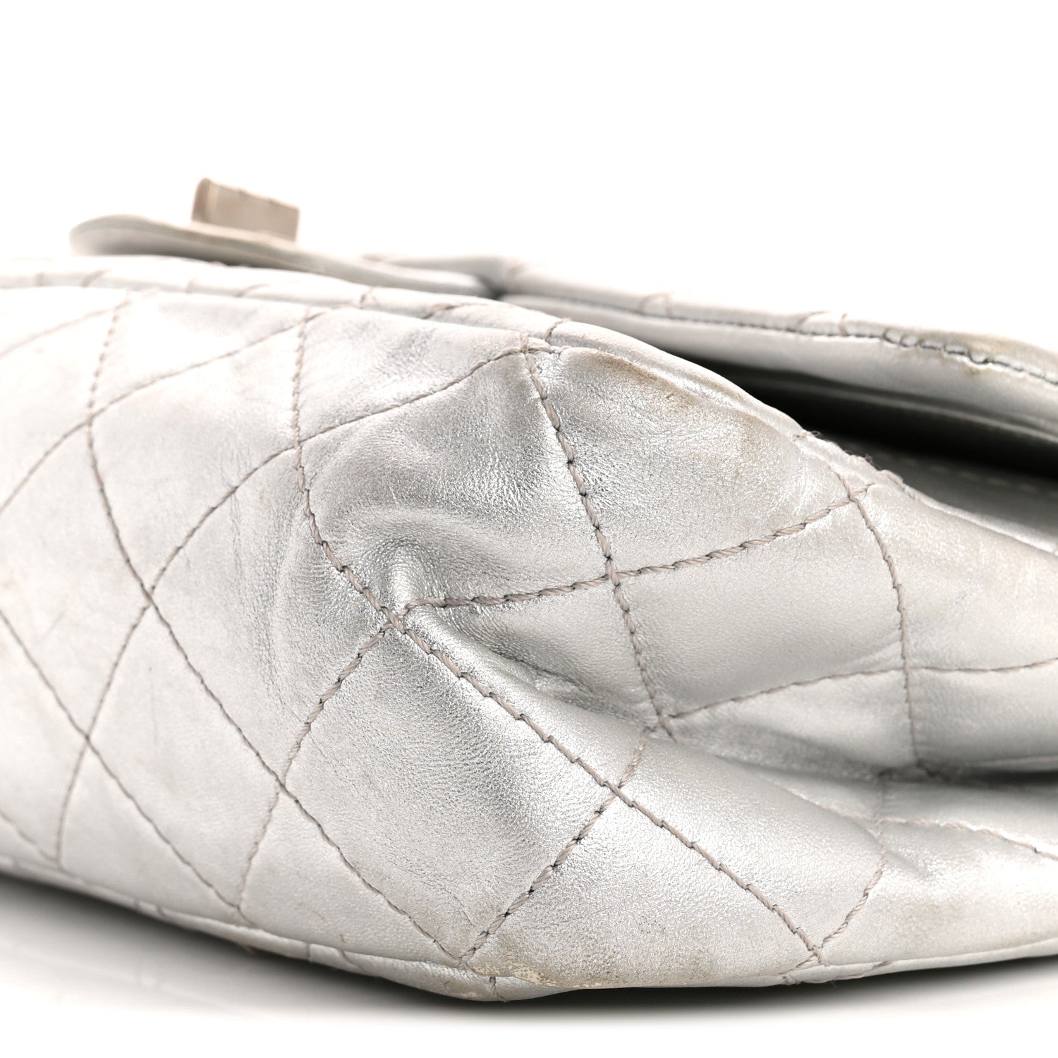 Chanel Metallic Lambskin Quilted 2.55 Reissue 227 Flap Silver 10 of 15