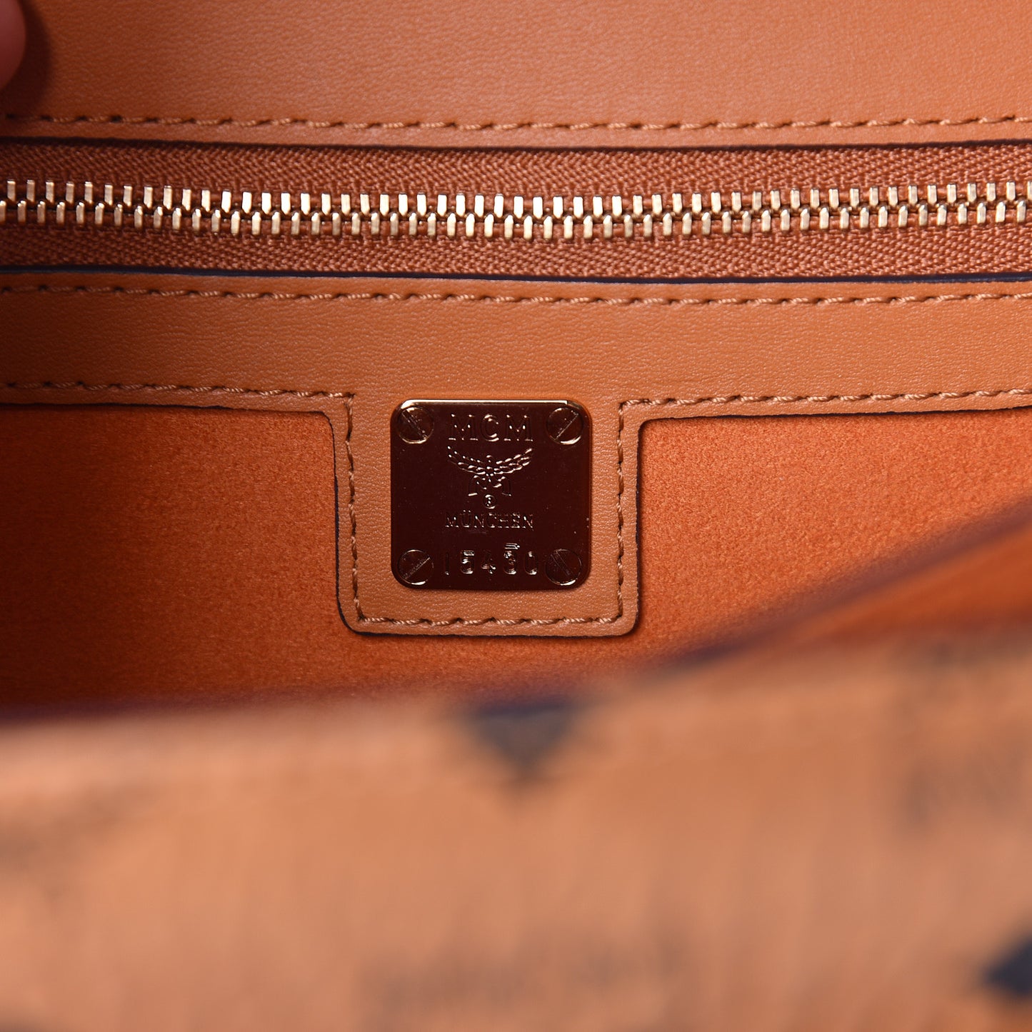 Visetos Medium Patricia Pocket Satchel Cognac
