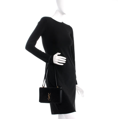 Saint Laurent Suede Monogram Small Dylan Shoulder Bag Black 3 of 7