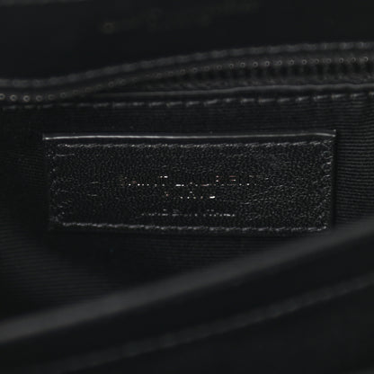 Saint Laurent Calfskin Y Quilted Monogram Toy Loulou Crossbody Bag Black 6 of 10
