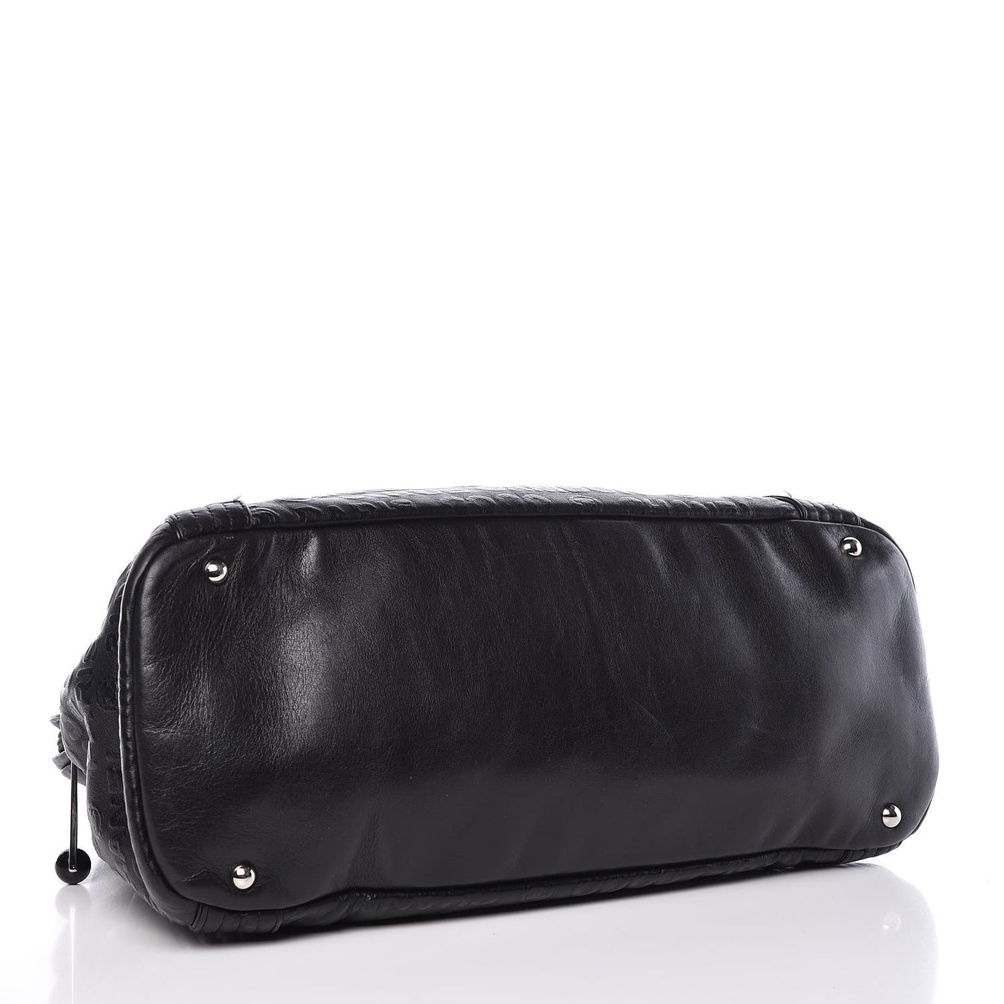 Calfskin Embossed Unlimited Large Tote Black