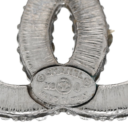 Chanel Crystal CC Treasure Chest Earrings Silver 4 of 5