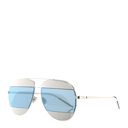 Christian Dior Split 1 Aviator Sunglasses Silver 1 of 8