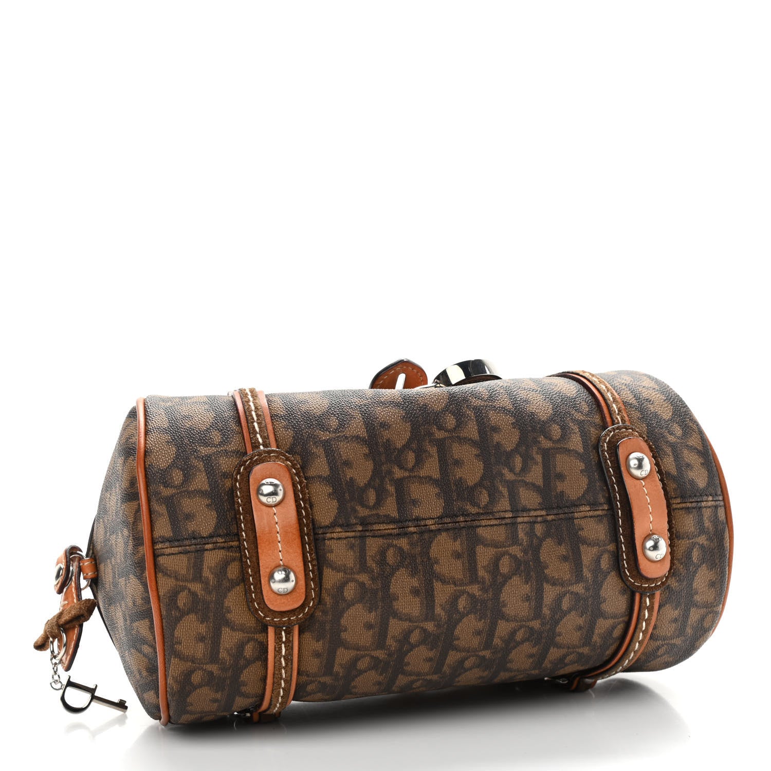 Christian Dior Monogram Romantique Trotter Flap Bag Brown 4 of 10