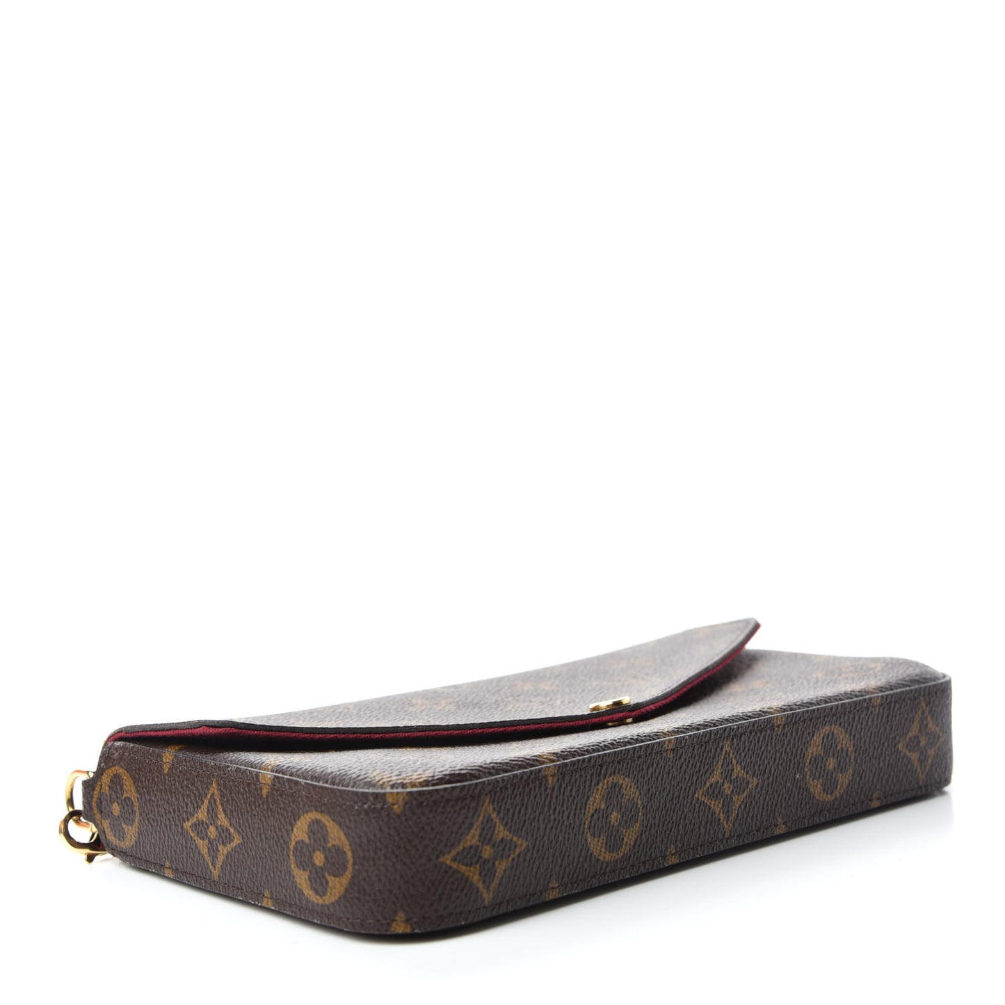 Monogram Pochette Felicie Chain Wallet Fuchsia