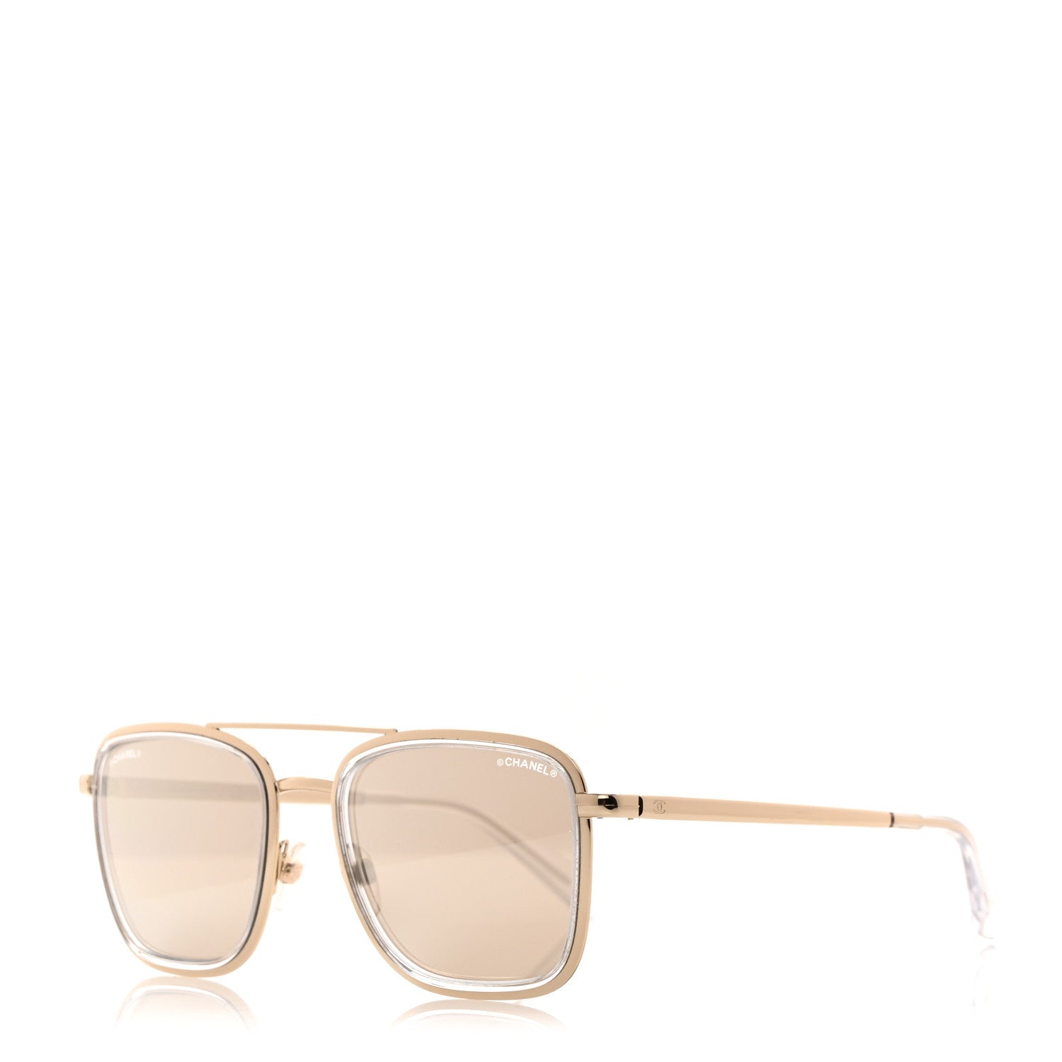 Chanel Metal Pilot Sunglasses 4241 Gold 1 of 7