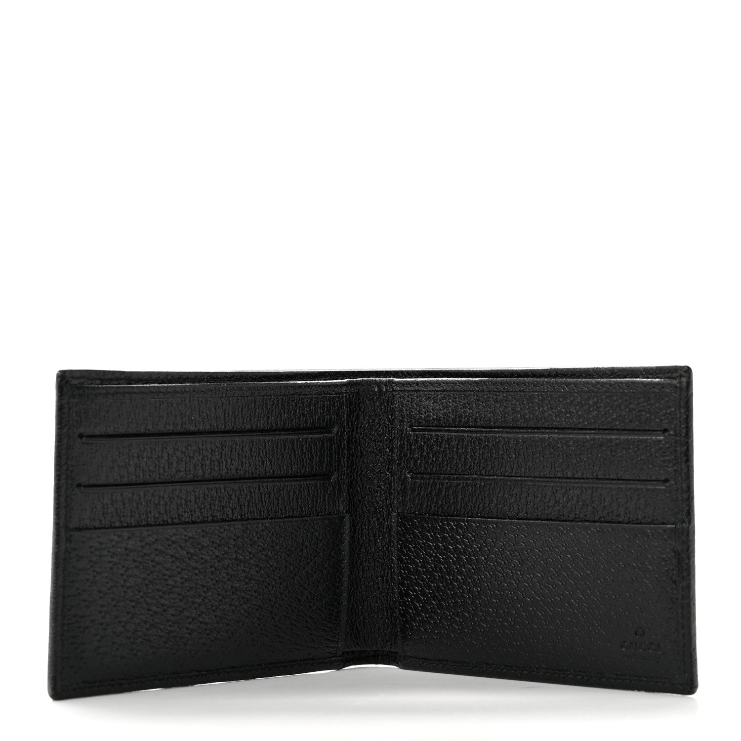 Gucci Calfskin Boar Effect Bi-Fold Wallet Black 5 of 7
