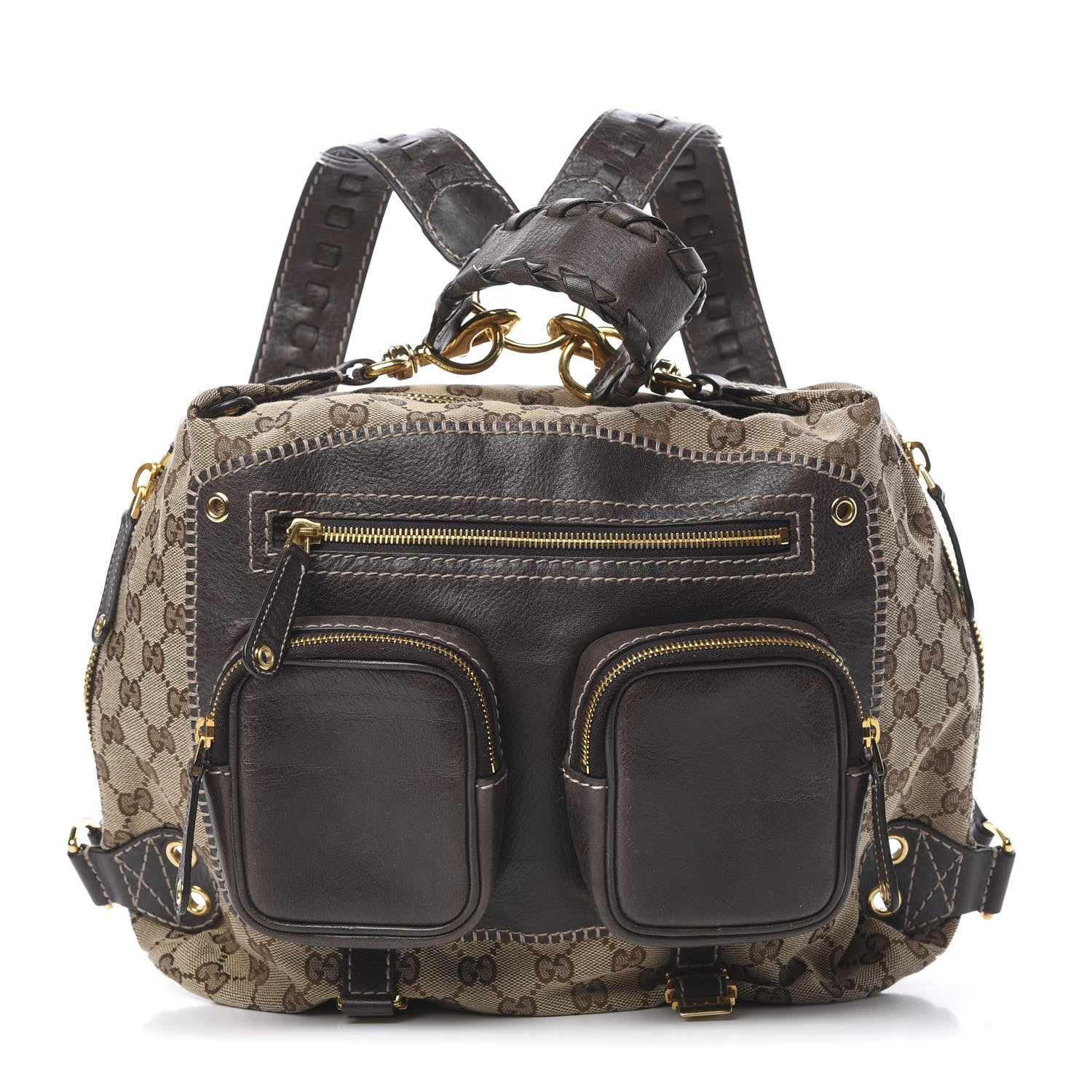 Gucci Monogram Medium Darwin Convertible Backpack Brown 1 of 9