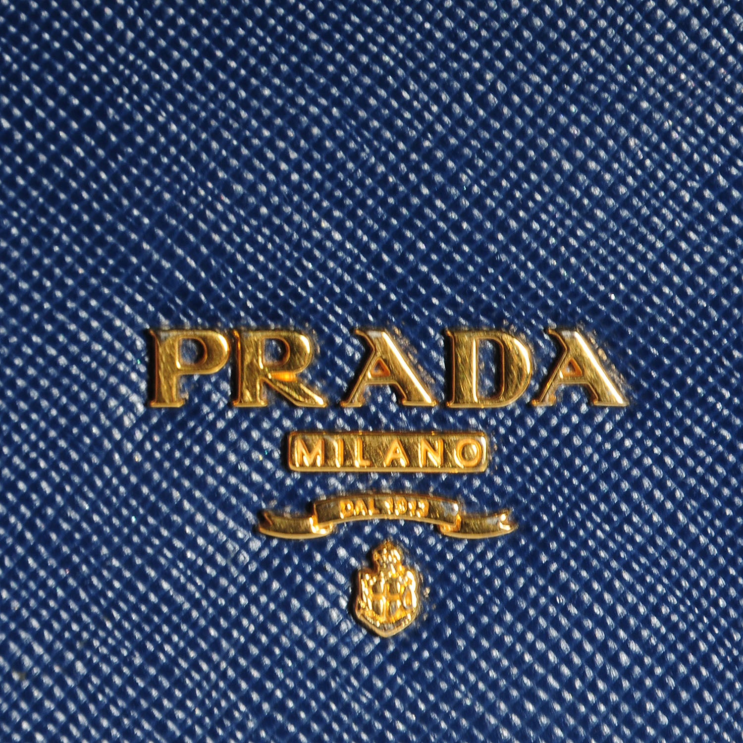 Prada Saffiano Metal Continental Flap Wallet Cobalto 7 of 8