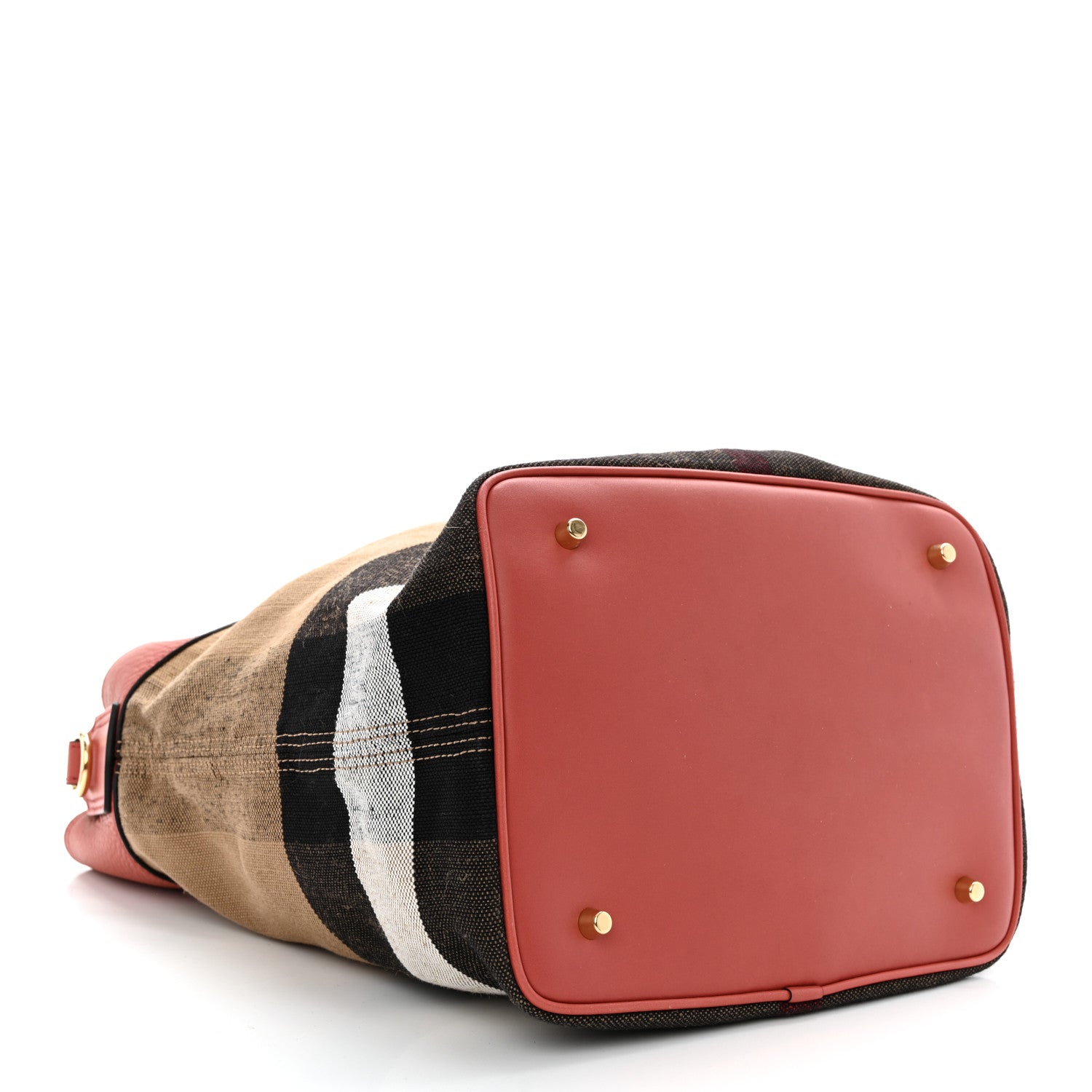 Burberry Canvas Mega Check Medium Ashby Tassel Hobo Cinnamon Red 4 of 15