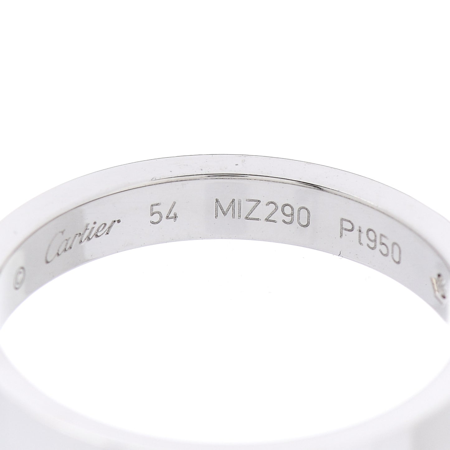 Platinum Diamond 3mm C De Cartier Wedding Band Ring 54 7