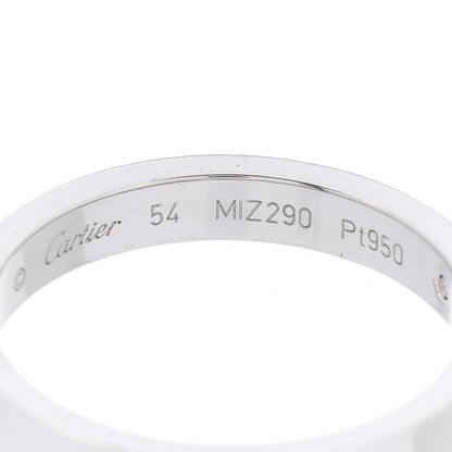 Cartier Platinum Diamond 3mm C De Cartier Wedding Band Ring 54 7 4 of 4