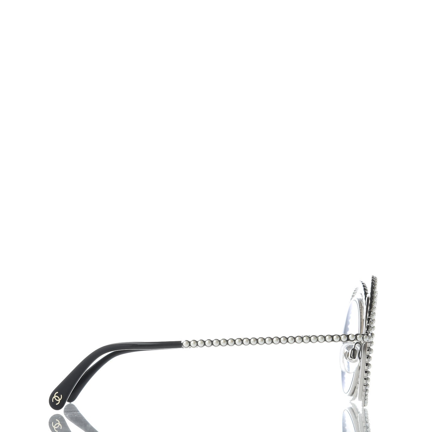 Pearl Round Sunglasses 71139 Silver