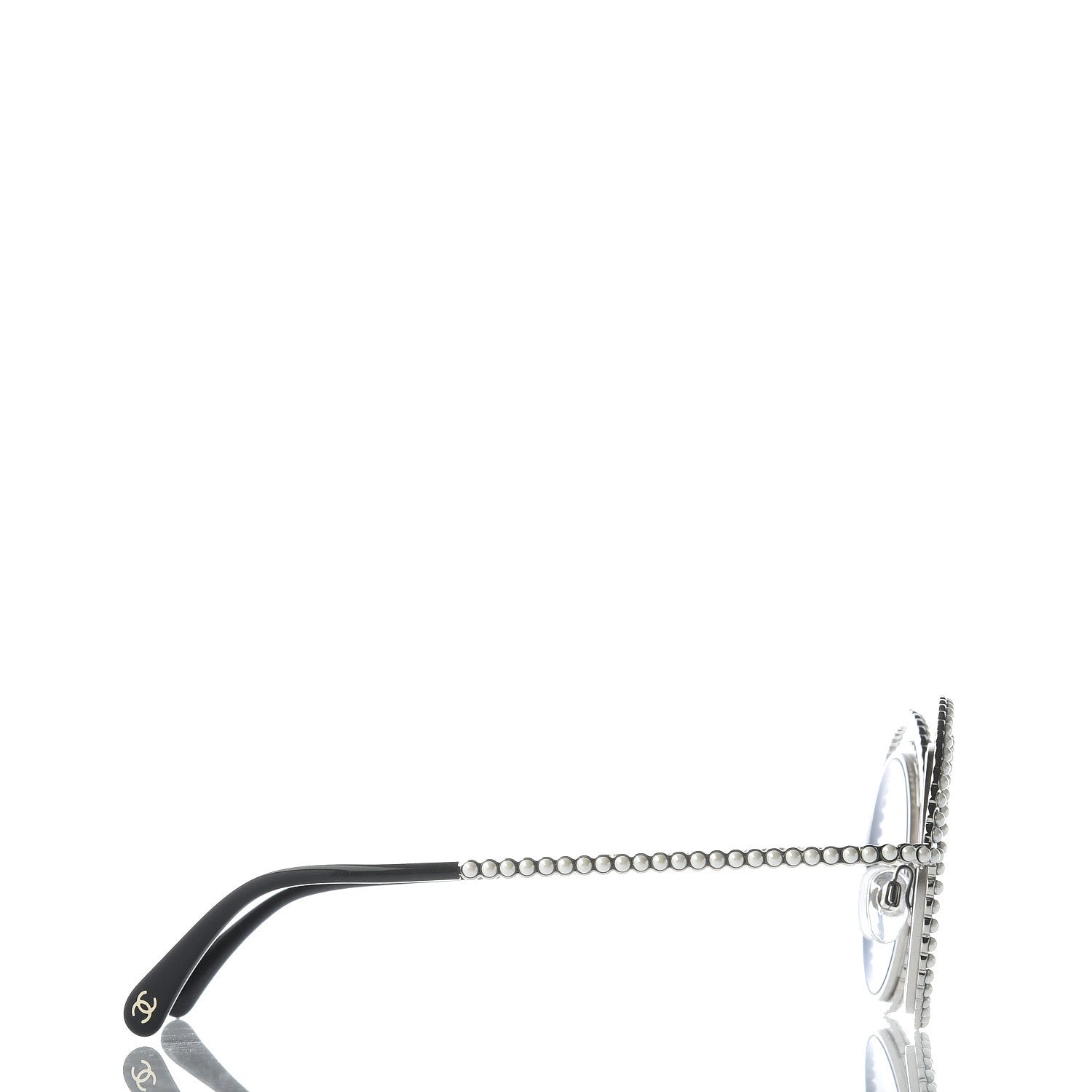 Chanel Pearl Round Sunglasses 71139 Silver 3 of 8
