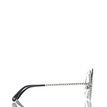 Chanel Pearl Round Sunglasses 71139 Silver 3 of 8