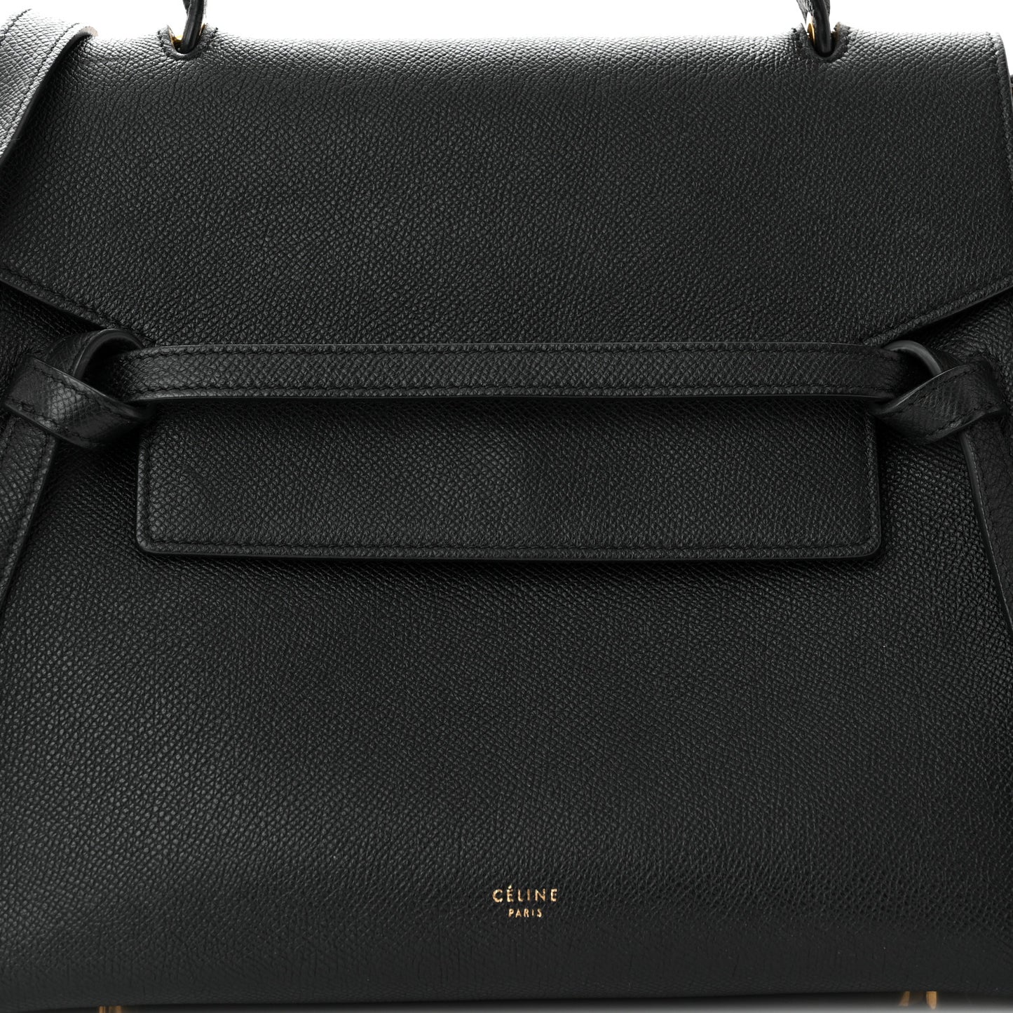 Grained Calfskin Small Belt Bag Black
