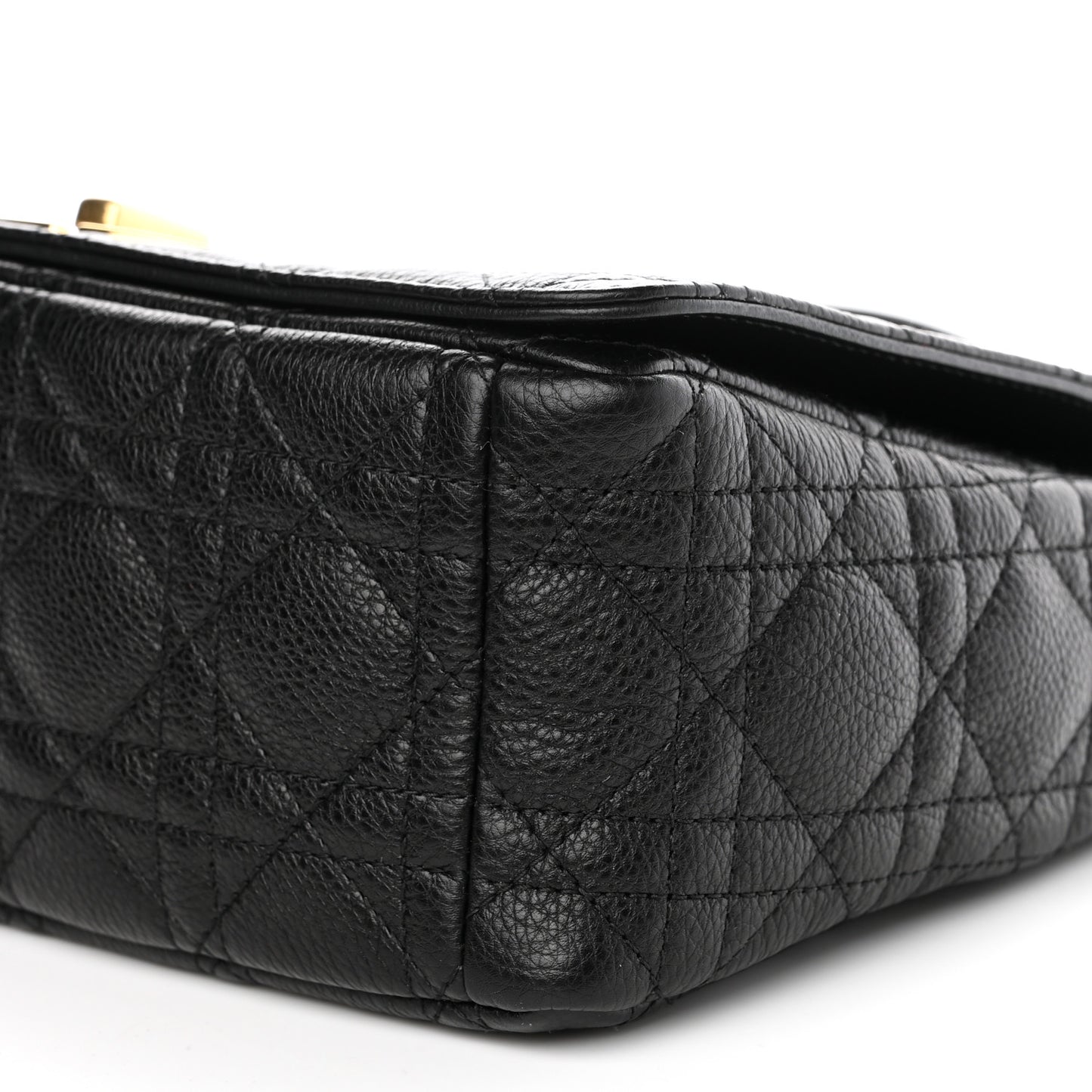 Calfskin Cannage Medium Caro Bag Black