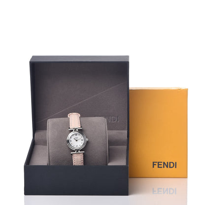 Fendi Stainless Steel Calfskin Diamond Pink Mother of Pearl 23mm Moda Quartz Watch 8 of 8