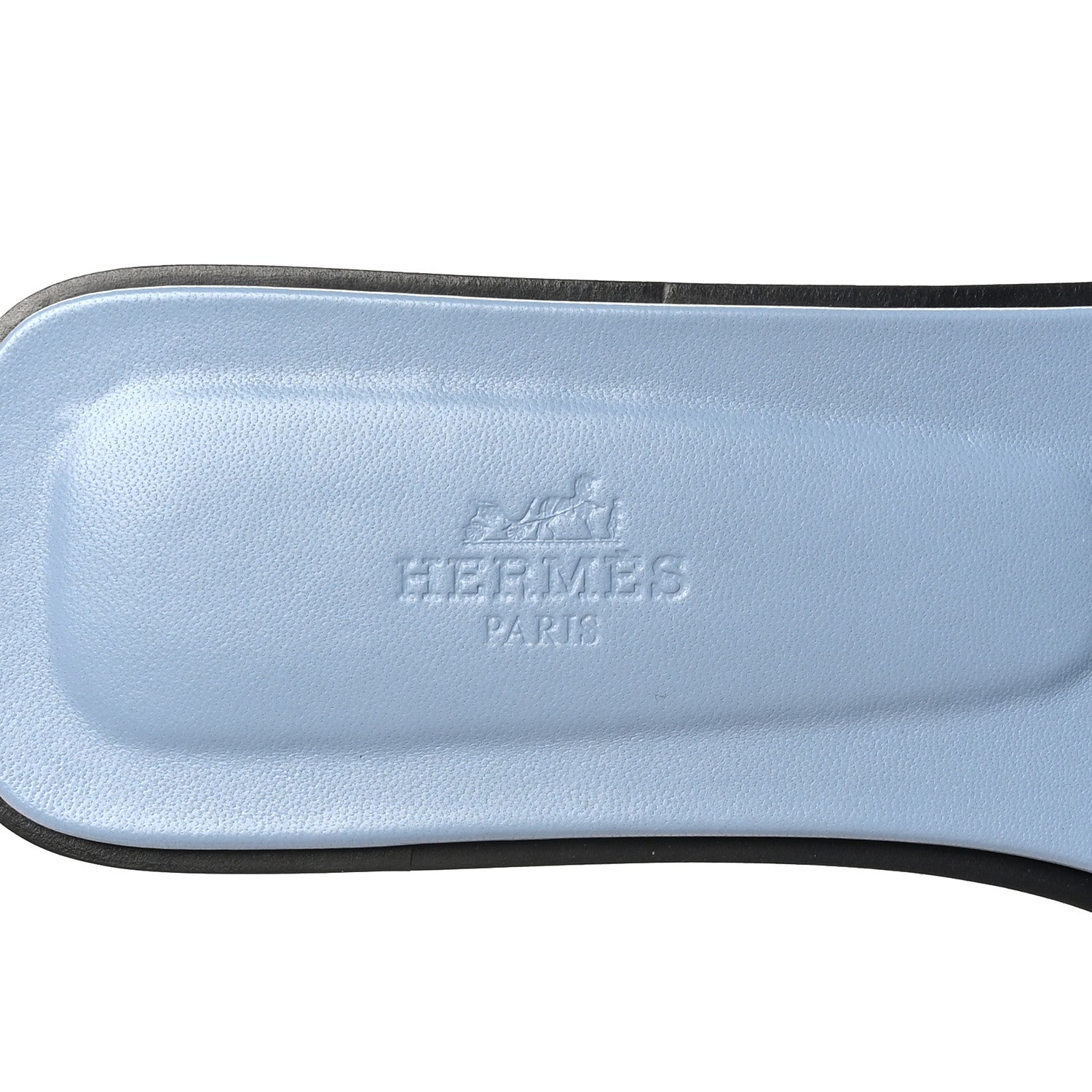 Hermes Box Calfskin Oran Sandals 40.5 Light Bleu 7 of 10