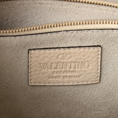 Valentino Garavani Pebbled Calfskin Rockstud Double Handle Cinch Tote Light Ivory 6 of 10