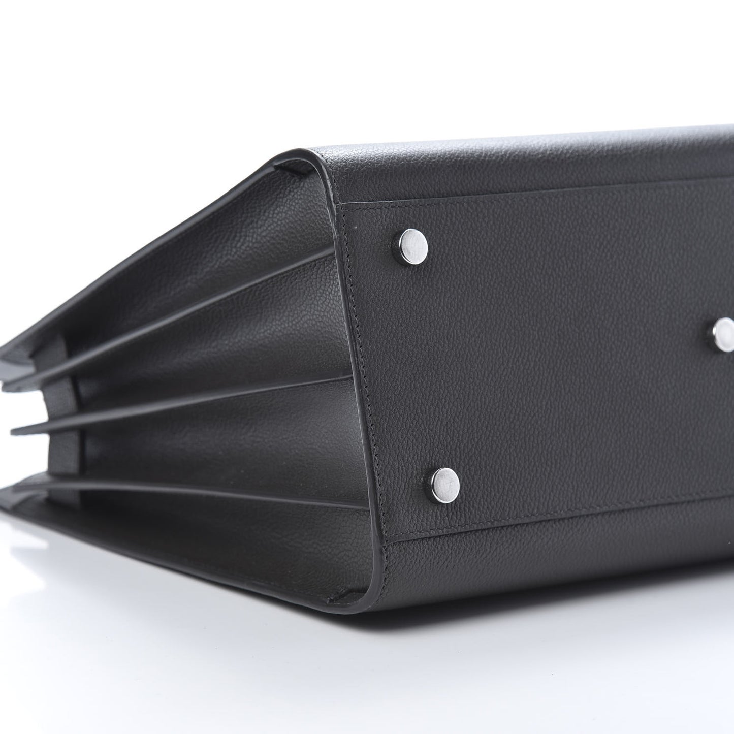 Grained Calfskin Small Sac De Jour Coal