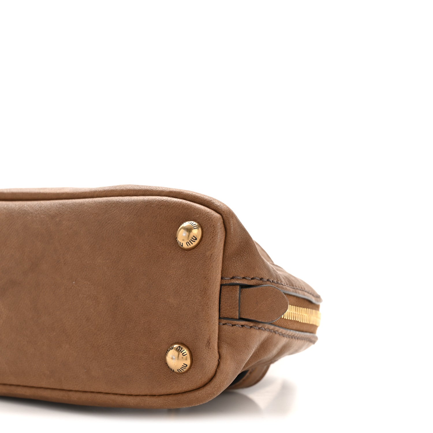 Miu Miu Nappa Mini Aventure Bag Oak 9 of 11