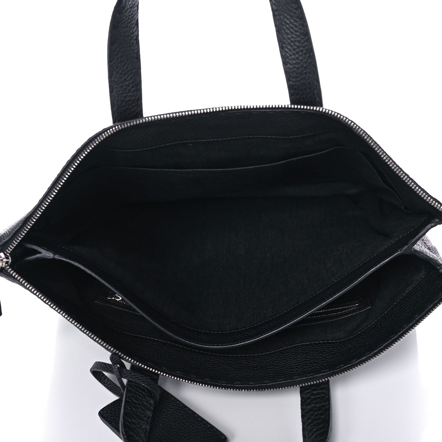 Fendi Cuoio Romano Selleria Tote Black 4 of 12