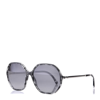 Chanel CC Polarized Oversized Sunglasses 5345 Black Grey 1 of 9