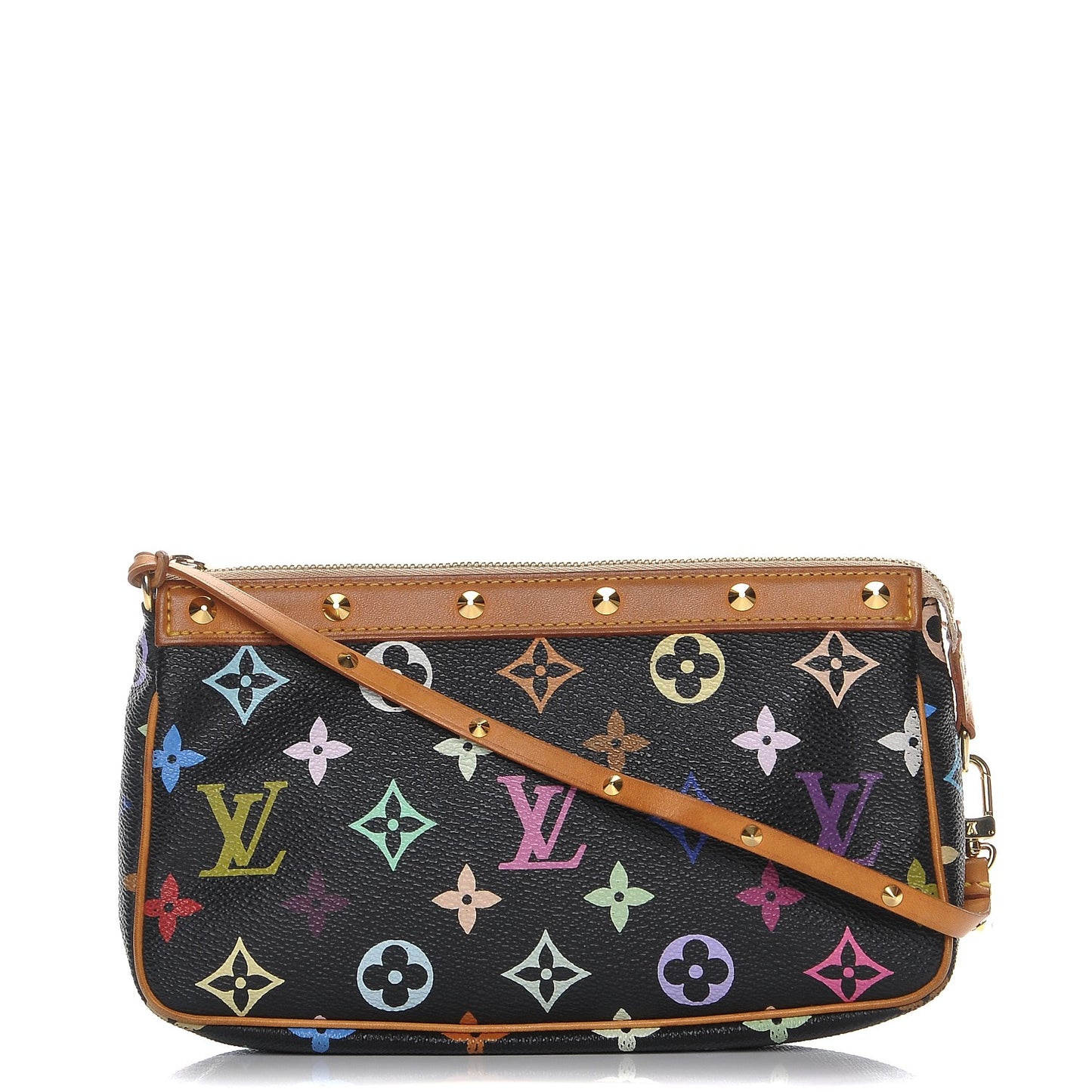 Monogram Multicolor Pochette Accessories Black