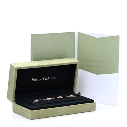 Van Cleef & Arpels 18K Rose Gold 6 Motifs Sweet Alhambra Bracelet 3 of 3