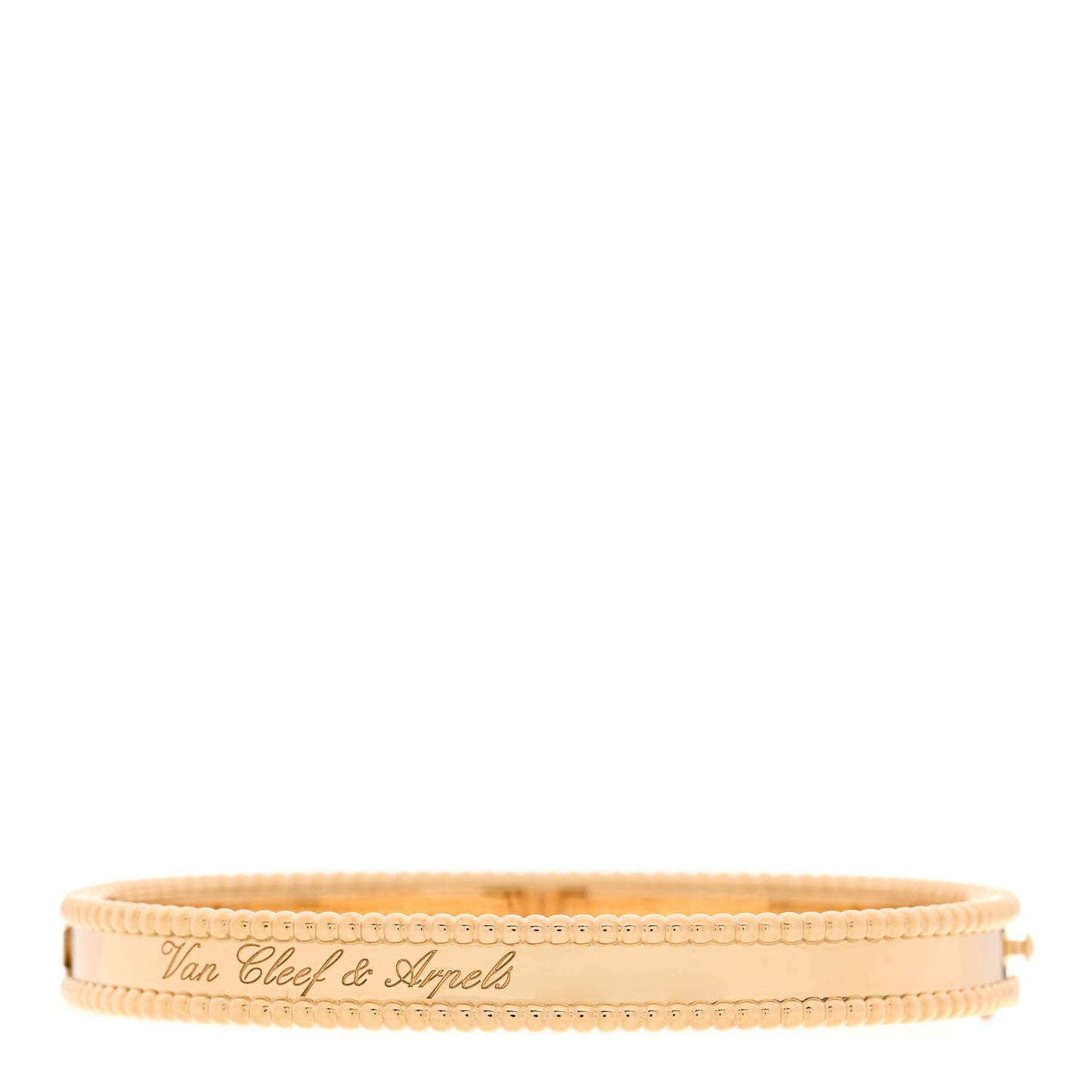 18K Yellow Gold Perlee Signature Bangle Bracelet L