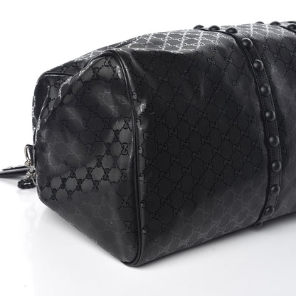 Gucci Imprime Monogram Studded Large Carry On Duffle Black 5 of 12