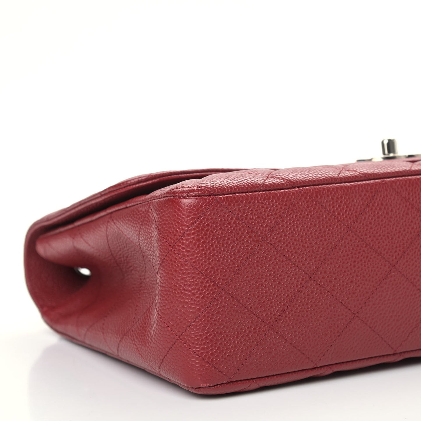 Caviar Quilted Jumbo Single Flap Red