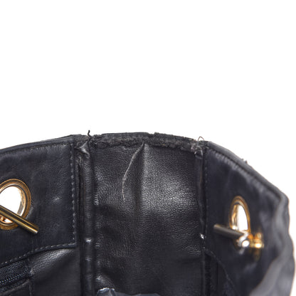 Chanel Lambskin Coated Canvas Shopping Tote Black 14 of 16