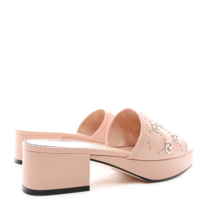 Gucci Malaga Kid Interlocking G Studs 50mm Platform Sandals 37 Perfect Pink 4 of 8