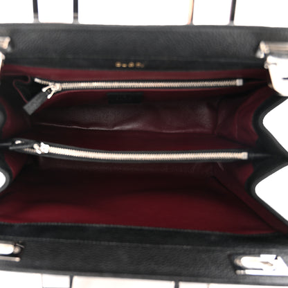 Gucci Grainy Calfskin Small Zumi Top Handle Bag Black 5 of 11