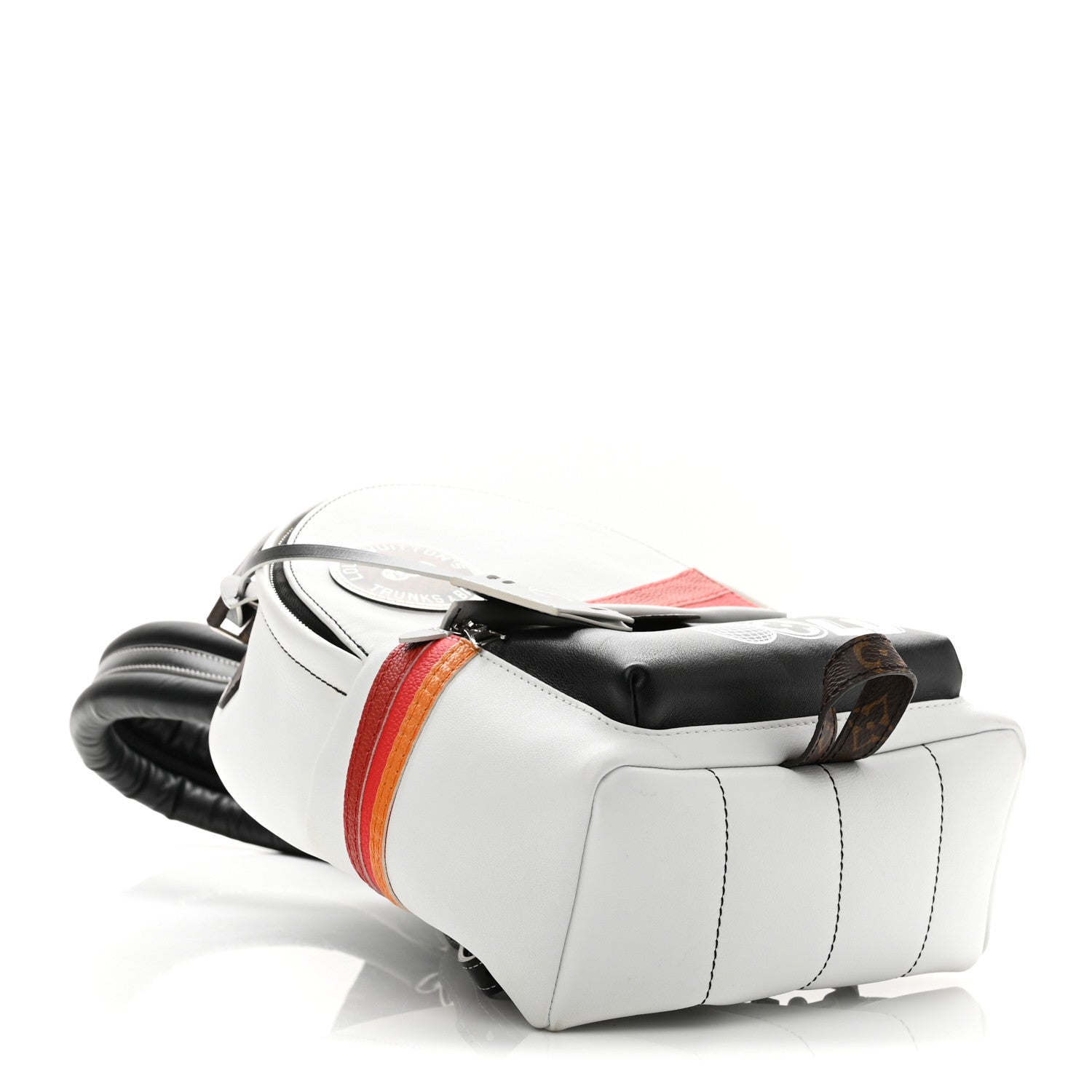 Louis Vuitton Calfskin Monogram LV Airline Palm Springs Backpack PM White