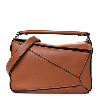 Loewe Calfskin Small Puzzle Bag Tan 1 of 9