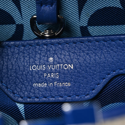 Louis Vuitton Taurillon Capucines BB White Blue 6 of 11