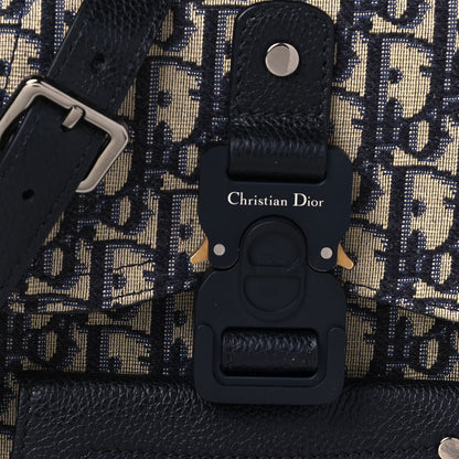 Christian Dior HOMME Oblique Calfskin Mens Mini Saddle Backpack Navy Blue 7 of 12