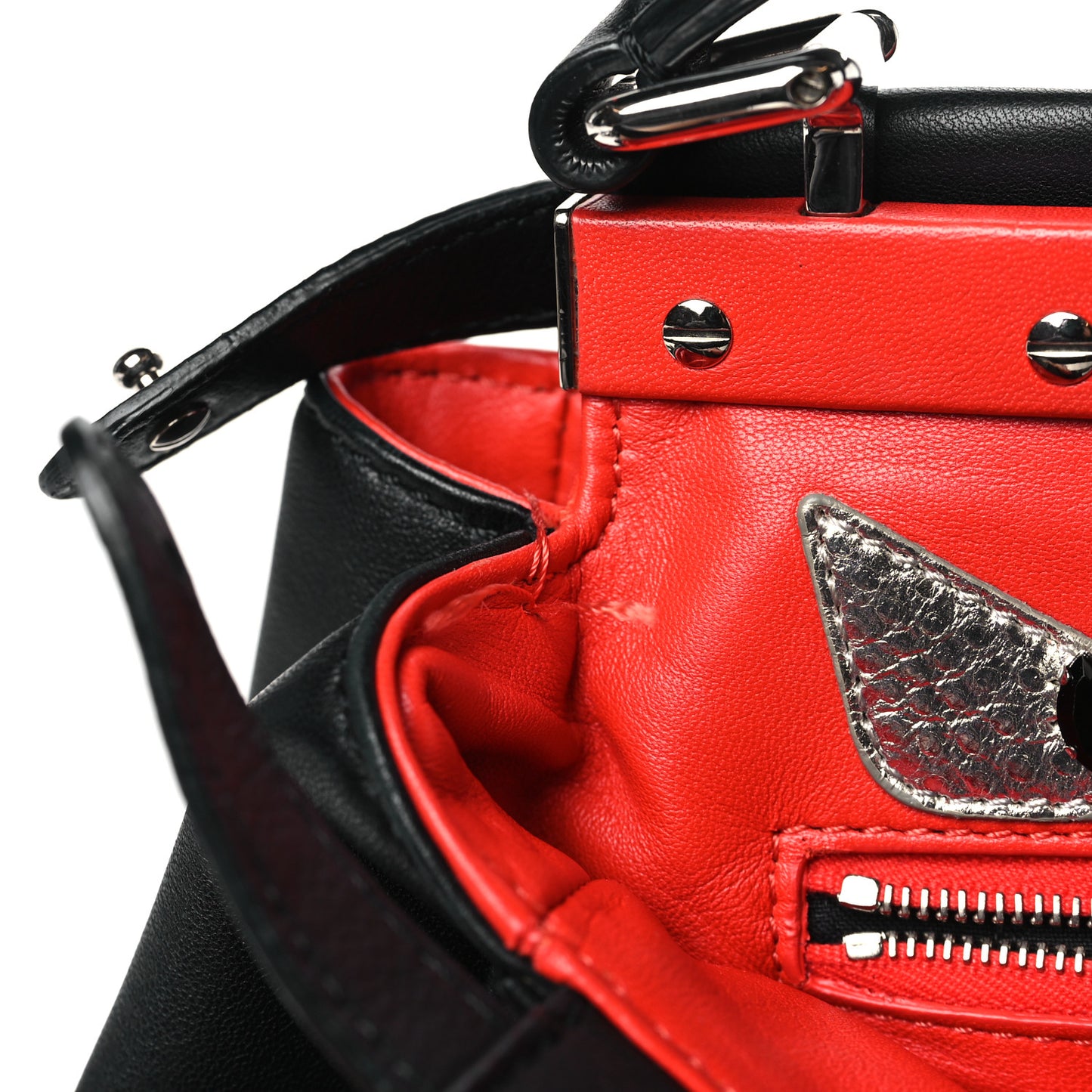 Nappa Karung Monster Eyes Mini Peekaboo Iconic Satchel Black Papavero